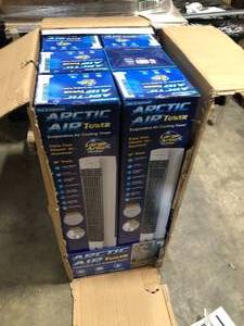 lot 21 image: Lot of Artic Air Tower Fans customer returns various conditions review pictures
