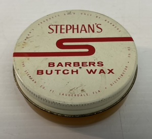 lot 32 image: Vintage Stephans Barbers Butch Wax