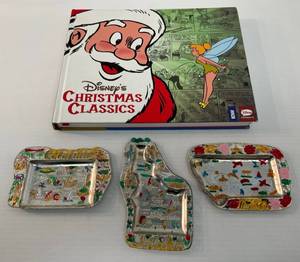 lot 52 image: Disneys Christmas Classics Book And Colorado, Idaho And Montana Souvenir Trays