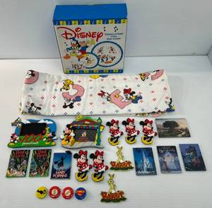 lot 53 image: Vintage Disney Characters On Parade, Disney Blanket And Disney Magnets