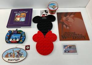 lot 57 image: Group Of Misc. Disney Items Including Add A Little Magic Words Of Inspiration, Magnets And More