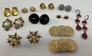 lot 80 image: Group Of Misc. Vintage Earrings