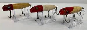 lot 82 image: Vintage Wooden Fishing Lures