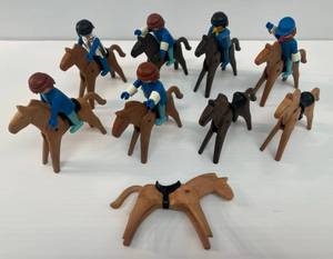 lot 97 image: Vintage 1970s Playmobil People (1 Horse Has Repaired Leg)