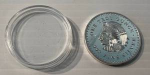 lot 115 image: Fine Silver Plated Astec Coin In Protective Sleeve