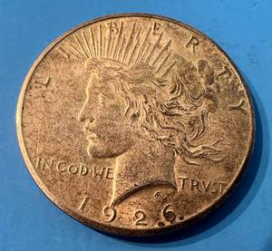lot 155 image: 1926 S Peace Dollar In Protective Case