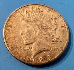 lot 161 image: 1923 S Peace Dollar In Protective Case