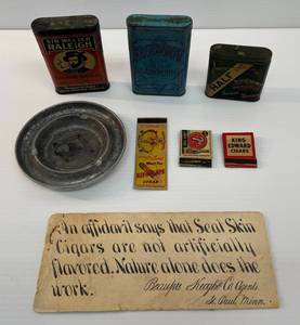 lot 193 image: Largwe Group Of Misc. Tabacco Collectors Items