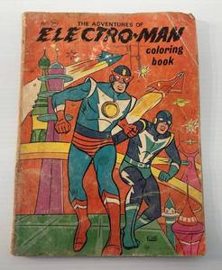 lot 220 image: 1967 Electro-Man Coloring Book (Some Pages Colored)