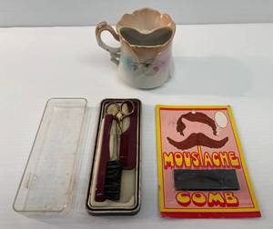 lot 222 image: Vintage Shaving Items Including Brandenburg Shaving Mug And More