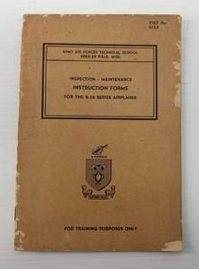 lot 225 image: 1930s-40s Army Air Forces Technical School Keesler Field, Miss. Inspection- Maintenance Instruction Forms For The B-24 Series Airplanes (Really Cool)