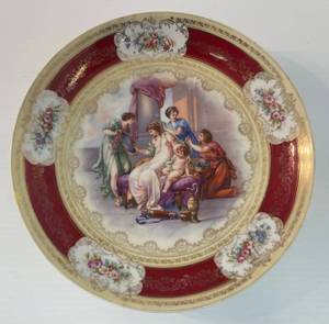 lot 234 image: Antique Royal Vienna 10 12 Decorative Plate (Chip On Edge)