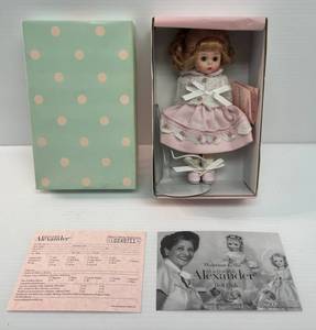 lot 284 image: Vintage Madame Alexander Doll Wendy Loves Sunday School NIB