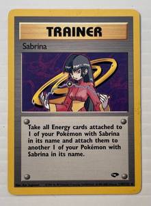 lot 288 image: 2000 Pokemon Trainer Sabrina Card # 110132 In Protective Sleeve