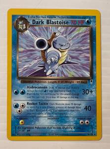 lot 296 image: 2002 Pokemon Dark Blastoise Stage 2 Card# 4110 In Protective Sleeve
