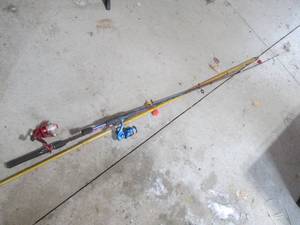 lot 30 image: (2) Shakespeare fishing rods and re...