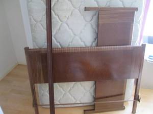 lot 56 image: Vintage Metal Headboard, footboard ...