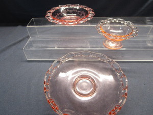lot 5 image: Pink Depression Glass