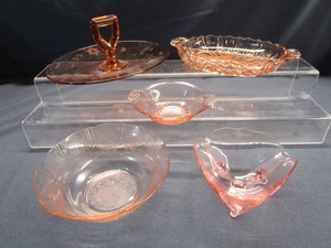 lot 24 image: Pink Depression Glass