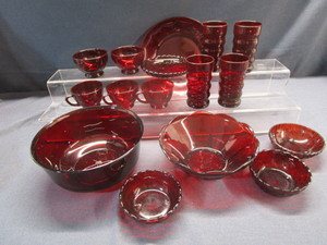lot 47 image: Ruby Tumblers, Punch, Sherbets