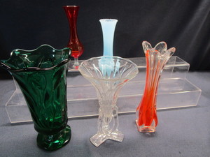 lot 97 image: Vases, Green, Epergne, Orange & More
