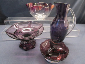 lot 99 image: Amethyst Pitcher, Compote