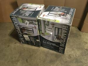Lot of 2 48000 BTU Stainless Steel Patio Heater by Hampton Bay Customer Returns See Pictures