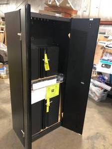 3-Piece Regular Duty Welded Steel Garage Storage System in Black (54 in. W x 75 in. H x 19 in. D) by Husky  Customer Returns See Pictures