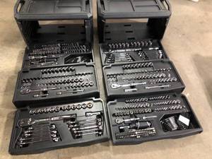 Lot of 2 Mechanics Tool Set (270-Piece) by Husky  Customer Returns See Pictures