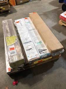 Pallet of Assorted Wooden Flooring Various Models and Conditions Customer Returns See Pictures