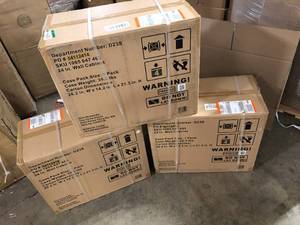 Lot of 3 Regular Duty Welded 24-Gauge Steel Wall Mounted Garage Cabinet in Black (24 in. W x 18 in. H x 12 in. D) by Husky  Customer Returns See Pictures