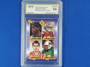 2003 Rookie Review Card 38 Lebron James, Carson Palmer, Marko Milicic, Byron Leftwich Mint Graded GEM MT 10