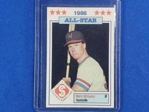 Mark McGwire 1986 All-Star Huntsville Stars #3 Southern League All-Star Card Set