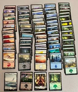 Lot of 75 MTG Land Cards, 15 of Each  4 Bonus Foil Cards
