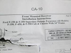 front mounted receiver ford ford pl...