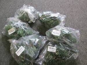 6 packages of faux pine needle bran...