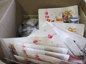 box of stickers ...