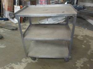 metal cart on wheels 27x18x32 inche...