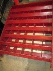 red metal parts bins 60 x 48 x 11 ...