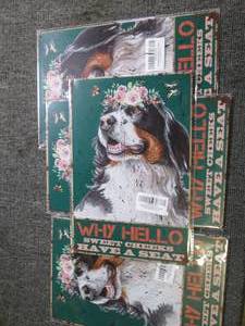 4 metal dog signs 8x12...