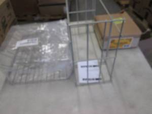 2 Metal Racks, Small White Bags...