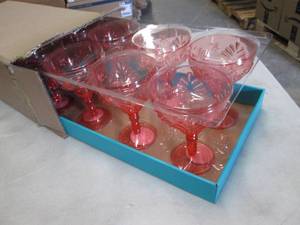 Box of 8 Acrylic  Margarita Glasses...