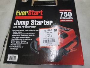 Everstart Jump Starter open box...