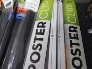 Large Lot of Poster Clips & Hangers...