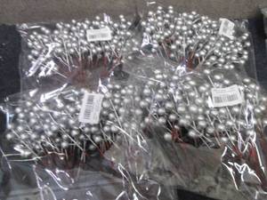 4 pks Silver Berry Picks...