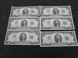 6- New $2 Dollar Bills...