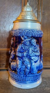 lot 27 image: German Half Liter Beer Stein