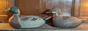 lot 47 image: Two Wood Old Duck Decoys