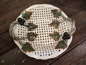 lot 49 image: Vintage Ceramic Weaved Basket