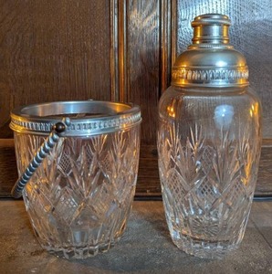 lot 53 image: Old Peliro Crystal Ice Bucket And Shaker